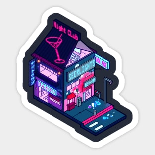 Cyberpunk Peach Drink Sticker